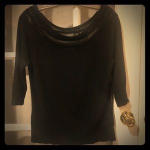 3/4 length black top..very different design at top